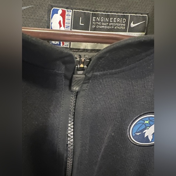 Nike Team Issued NBA Timberwolves BLK  1/4 Zip Men’s Pullover Jacket L - Picture 7 of 11